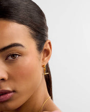 Load image into Gallery viewer, LUSTRE T-BAR HOOP EARRINGS | Gold Coated
