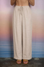 Load image into Gallery viewer, Textured Drawstring Detail Wide Leg Pant
