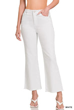 Load image into Gallery viewer, ACID WASHED HIGH WAIST FRAYED HEM PANTS
