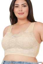 Load image into Gallery viewer, PLUS SEAMLESS BRA TOP WITH FRONT LACE
