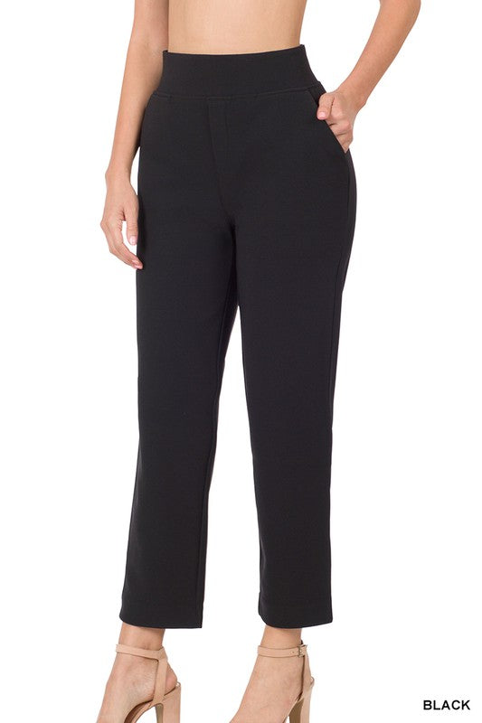 STRETCH PULL-ON DRESS PANTS
