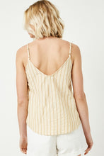 Load image into Gallery viewer, Striped V-Neck Buttoned Cami
