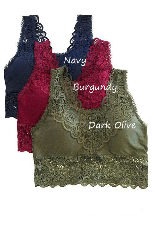Padded lace bralette