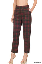 Load image into Gallery viewer, PLAID PULL-ON STRETCH DRESS PANTS
