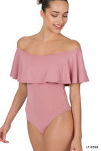 Load image into Gallery viewer, RUFFLE OFF THE SHOULDER BODYSUIT
