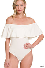 Load image into Gallery viewer, RUFFLE OFF THE SHOULDER BODYSUIT
