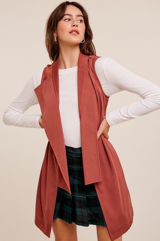Unbalanced Collar Vest