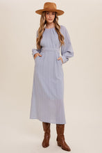 Load image into Gallery viewer, Pleated Round Neck Maxi Dress
