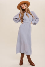 Load image into Gallery viewer, Pleated Round Neck Maxi Dress
