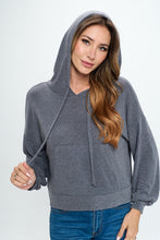 Load image into Gallery viewer, Long Sleeves Hoodie Cropped Soft Knit Top
