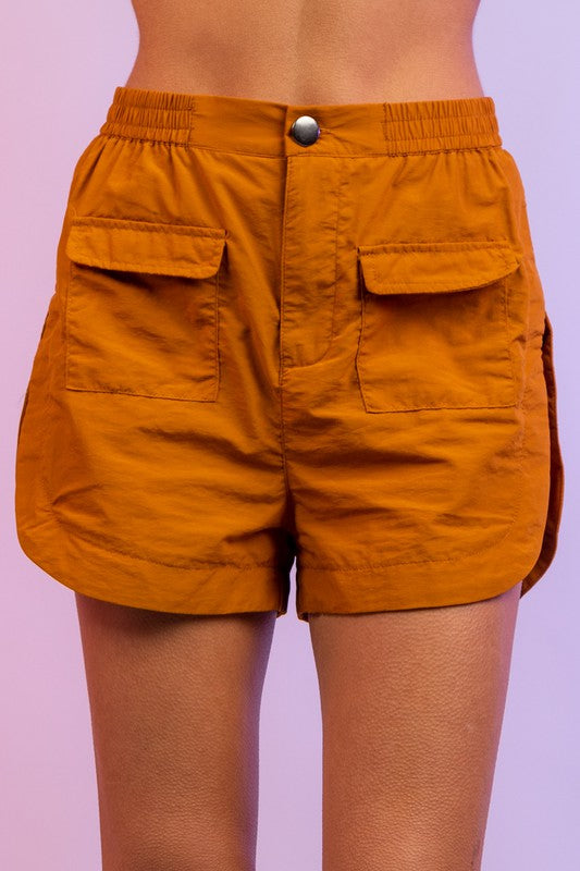 High Waisted Active Shorts with Pockets