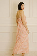 Load image into Gallery viewer, GINGHAM AND SWISS DOT MAXI DRESS
