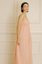 Load image into Gallery viewer, GINGHAM AND SWISS DOT MAXI DRESS
