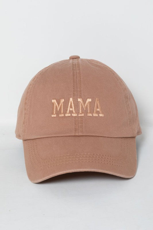 Tonal MAMA embroidery baseball cap