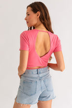 Load image into Gallery viewer, Short Sleeve Back Cross Bodysuit
