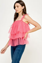 Load image into Gallery viewer, Tiered Tulle Cami Top
