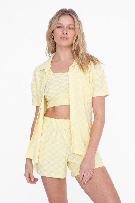 Checkered Terry 3-Piece Set