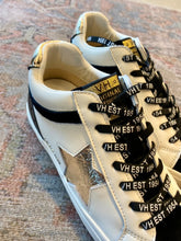Load image into Gallery viewer, Vintage Havana Gold Tab High Top Sneaker
