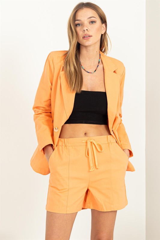 BLAZER AND SHORTS TWO-PIECE SET