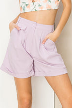 Load image into Gallery viewer, HIGH-WAISTED PLEATED SHORTS
