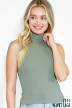 Load image into Gallery viewer, Ribbed Turtleneck Sleeveless Top
