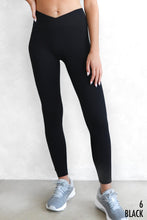 Load image into Gallery viewer, Ribbed Crossover Waistband Legging
